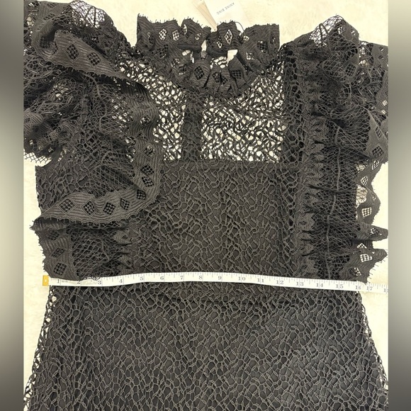 Anine Bing Penelope Lace Ruffle Teired Mini Dress Size M NWT - Picture 12 of 16